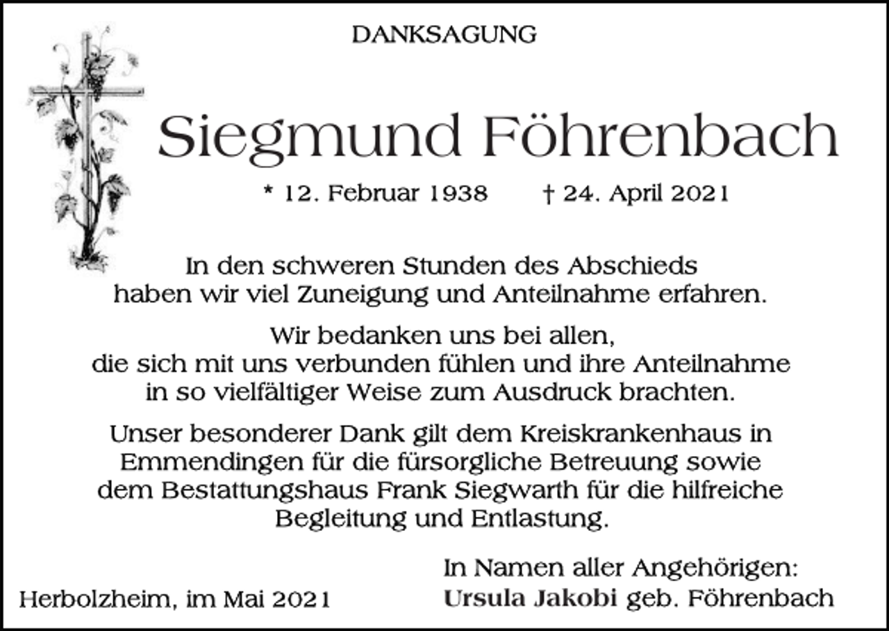 <p>Siegmund Föhrenbach</p><p>Ursula Jakobi</p>