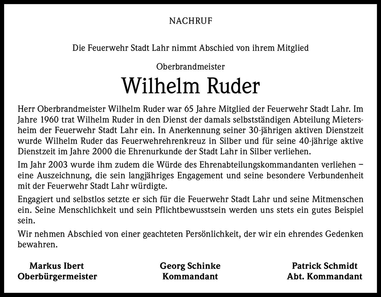 Ankündigung