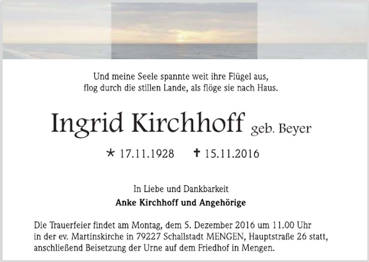 <p>Ingrid Kirchhoff geb. Beyer<br /></p><p></p>