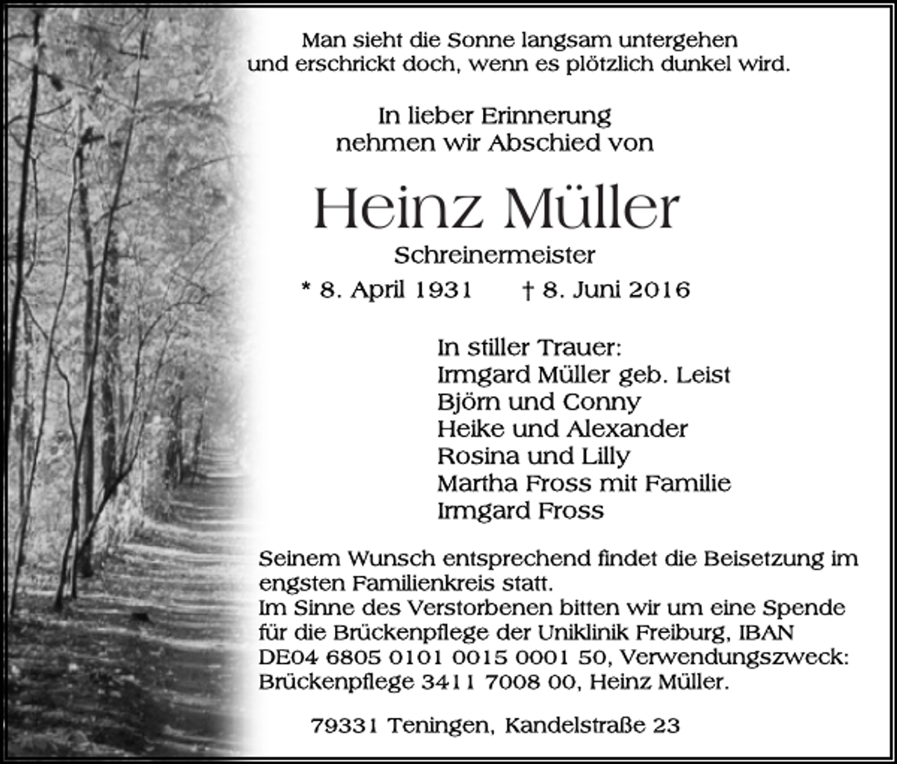 <p>Heinz Müller</p>