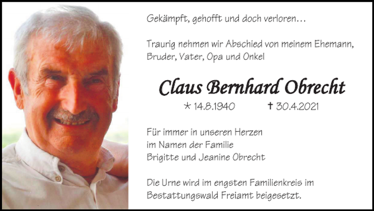 <p>Claus Bernhard Obrecht<br /></p><p></p>