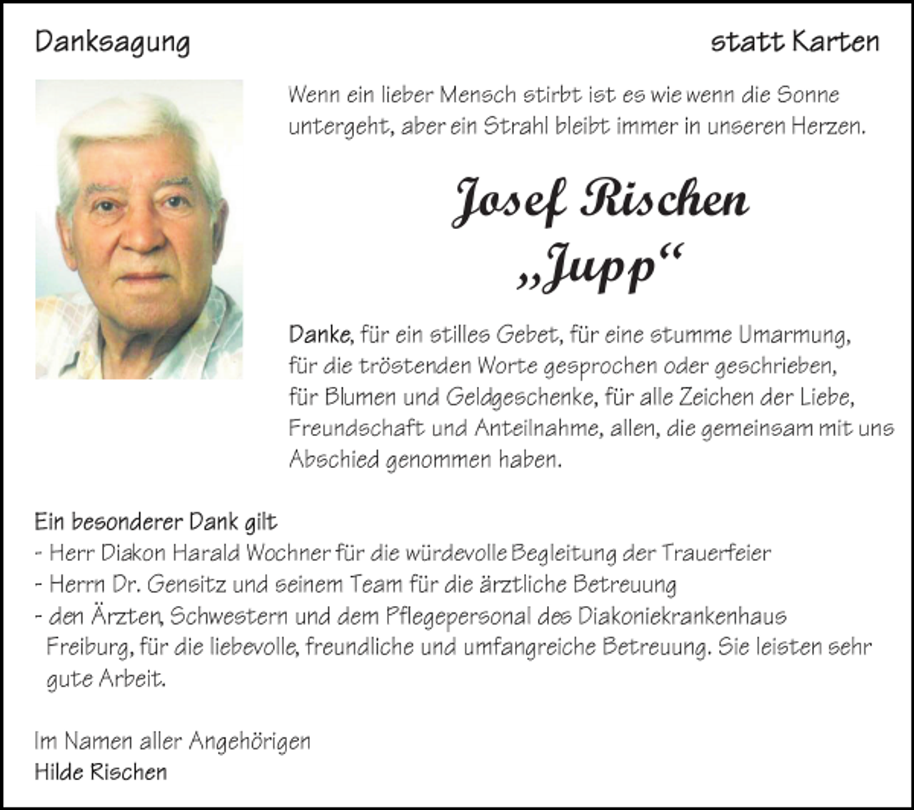<p>Josef Rischen<br />„Jupp“</p>