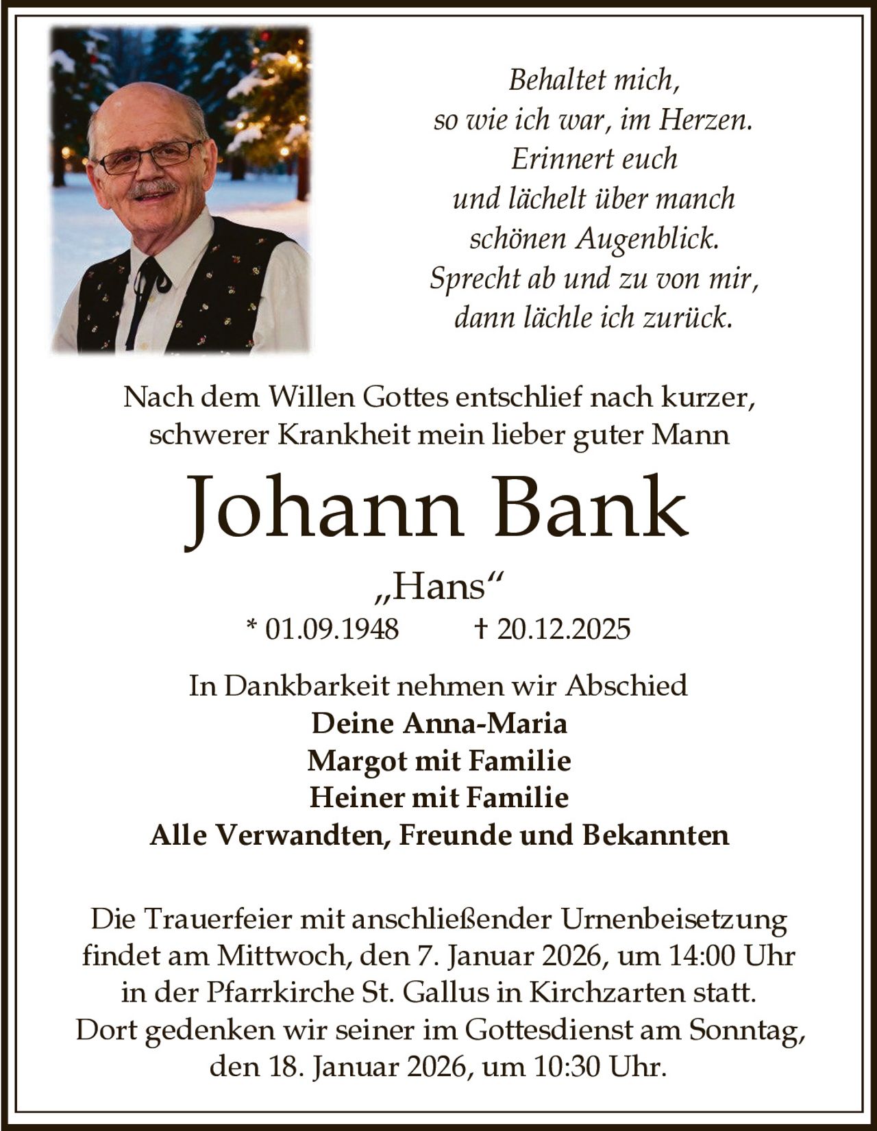 Ankündigung