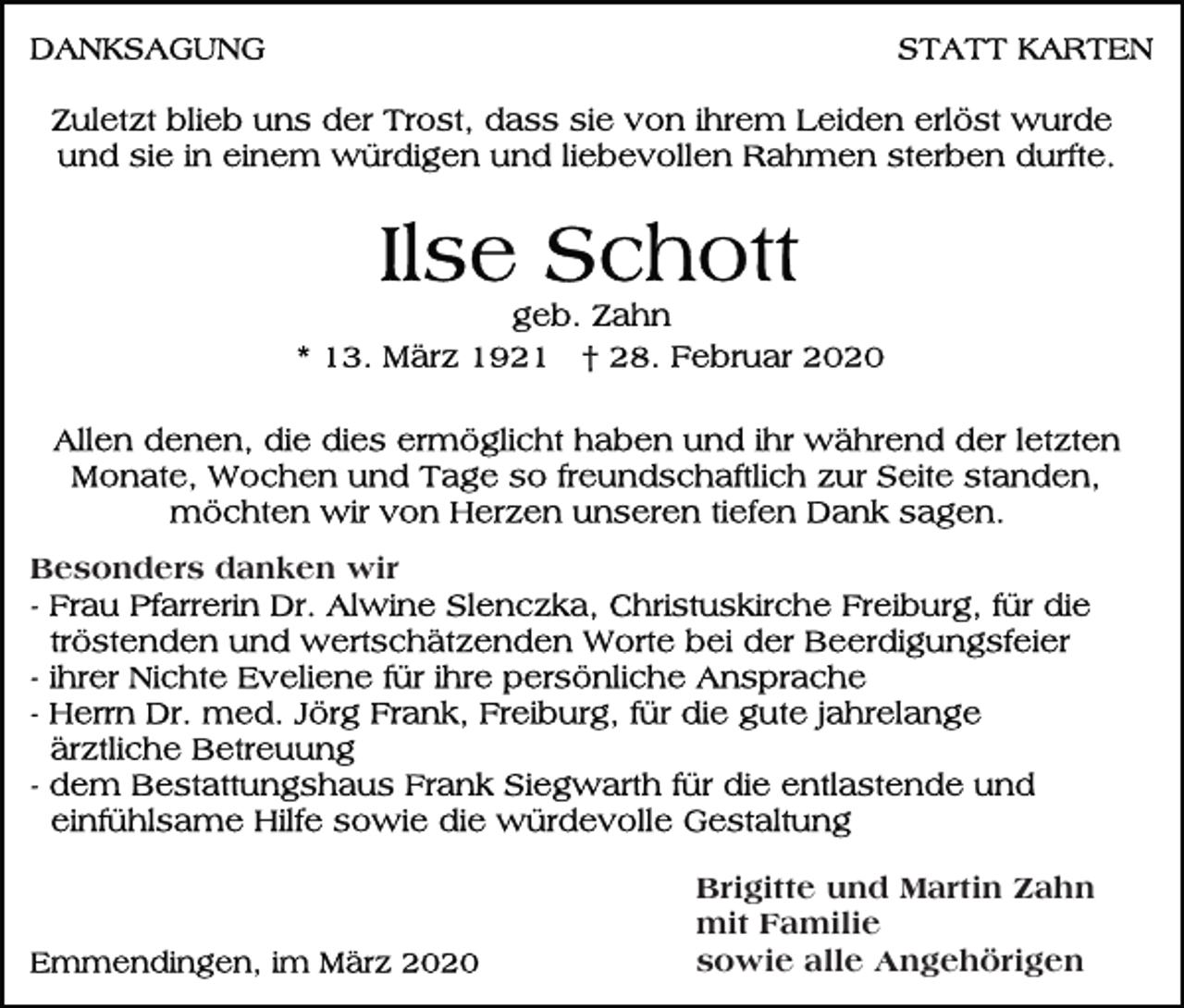 <p>Besonders danken wir</p><p>Brigitte und Martin Zahn<br />mit Familie<br />sowie alle Angehörigen</p>