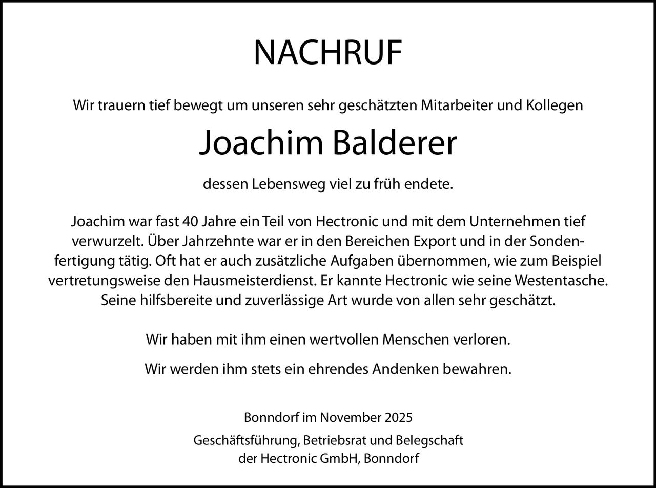 Ankündigung