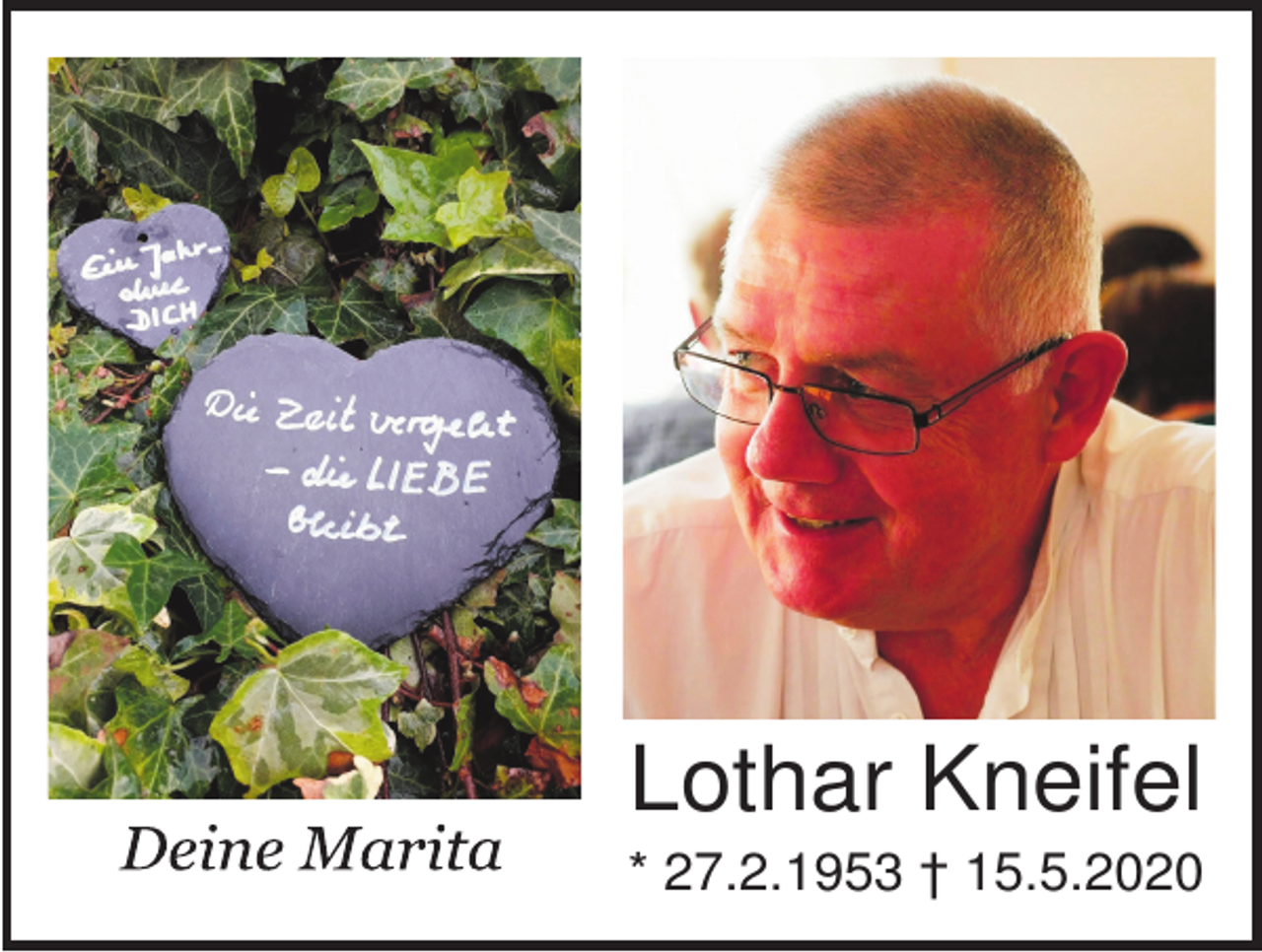 <p>Lothar Kneifel<br />* 27.2.1953 † 15.5.2020</p>