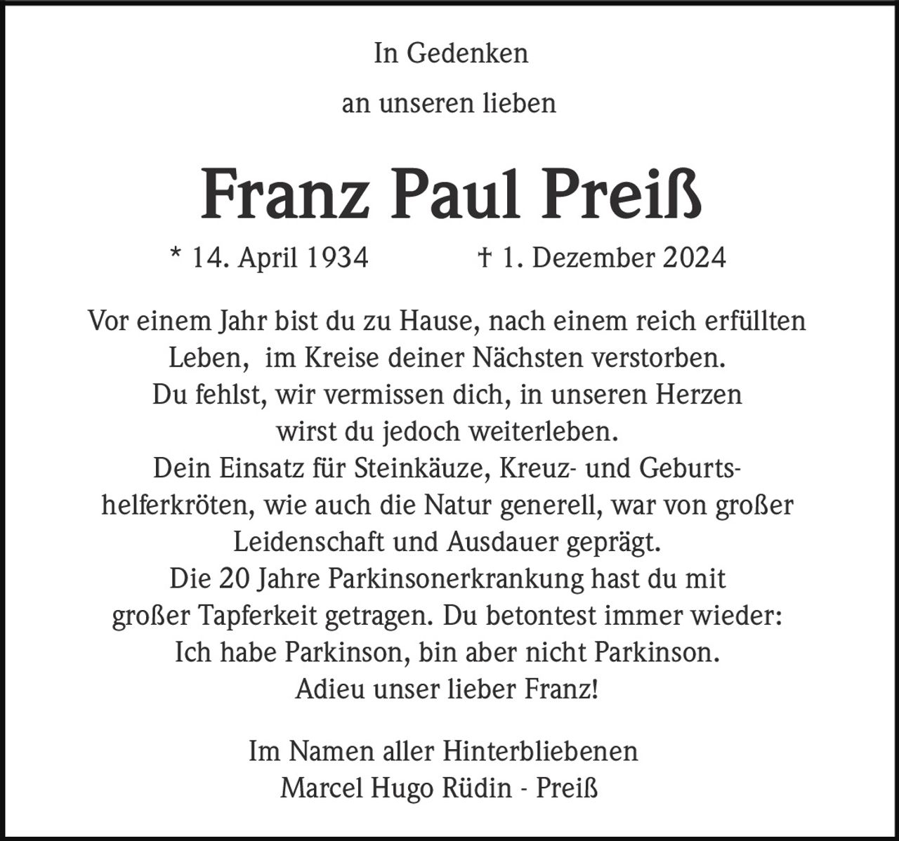 Ankündigung