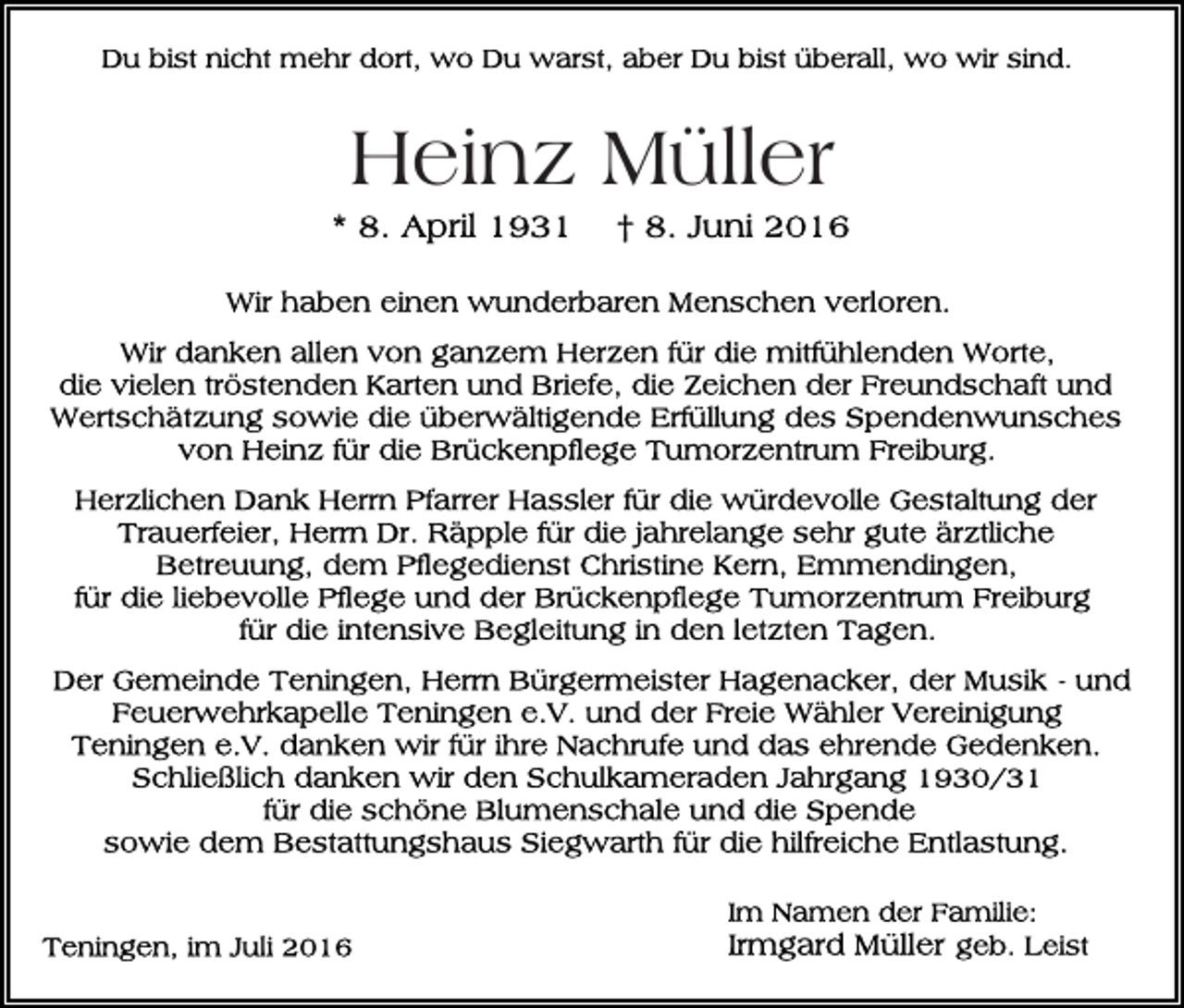 <p>Heinz Müller</p>