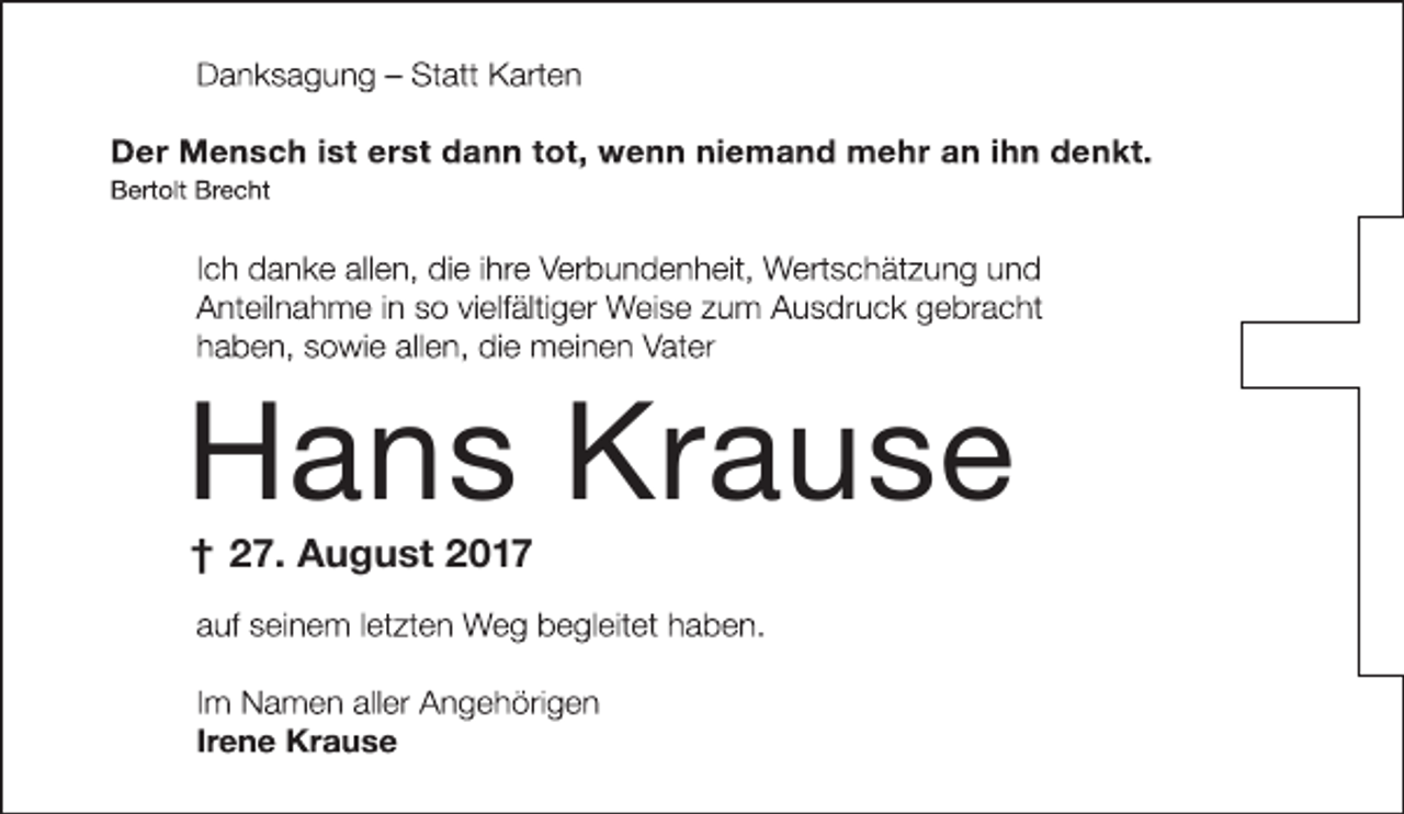 <p>Hans Krause<br />† 27. August 2017</p>