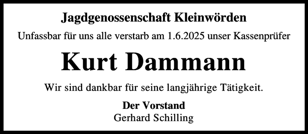 <p>agdge</p><p>sse schaft</p><p>U fassbar f r u s a e verstarb a</p><p>ei w rde</p><p>1 6 2025 u ser asse pr fer</p><p>urt Da<br />Wir si d da</p><p>a</p><p>bar f r sei e a g hrige T tig eit<br />Der V rsta d<br />Gerhard Schi i g</p>