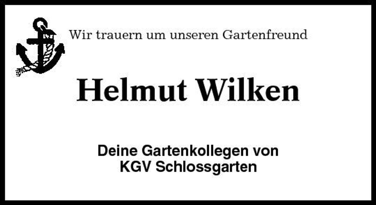 <p>Wir trauern um unseren Gartenfreund</p><p>Helmut Wilken<br />Deine Gartenkollegen von KGV Schlossgarten</p>