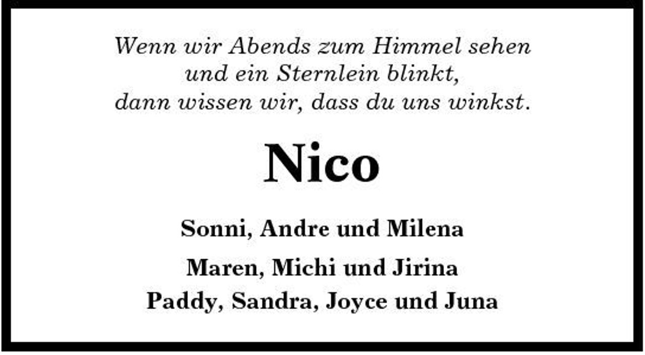 <p>Herzlichen Dank<br />sagen wir allen, die sich in stiller Trauer mit uns verbunden fühlten und ihre Anteilnahme auf so vielfältige Weise zum Ausdruck brachten. Danken möchten wir auch Frau Pastorin Best für die einfühlsamen Worte. Ein besonderer Dank gilt den Mitarbeiterinnen der Pflege to Huus, dem Bestattungsinstitut Hinck aus Otterndorf und Blumenhaus Roter.</p><p>Renate Gooß<br />* 18. März 1942 † 18. Februar 2010</p><p>Im Namen aller Angehörigen und Freunde Petra Goohs-Kammler Brunhilde Bode Wanna, im März 2010</p>