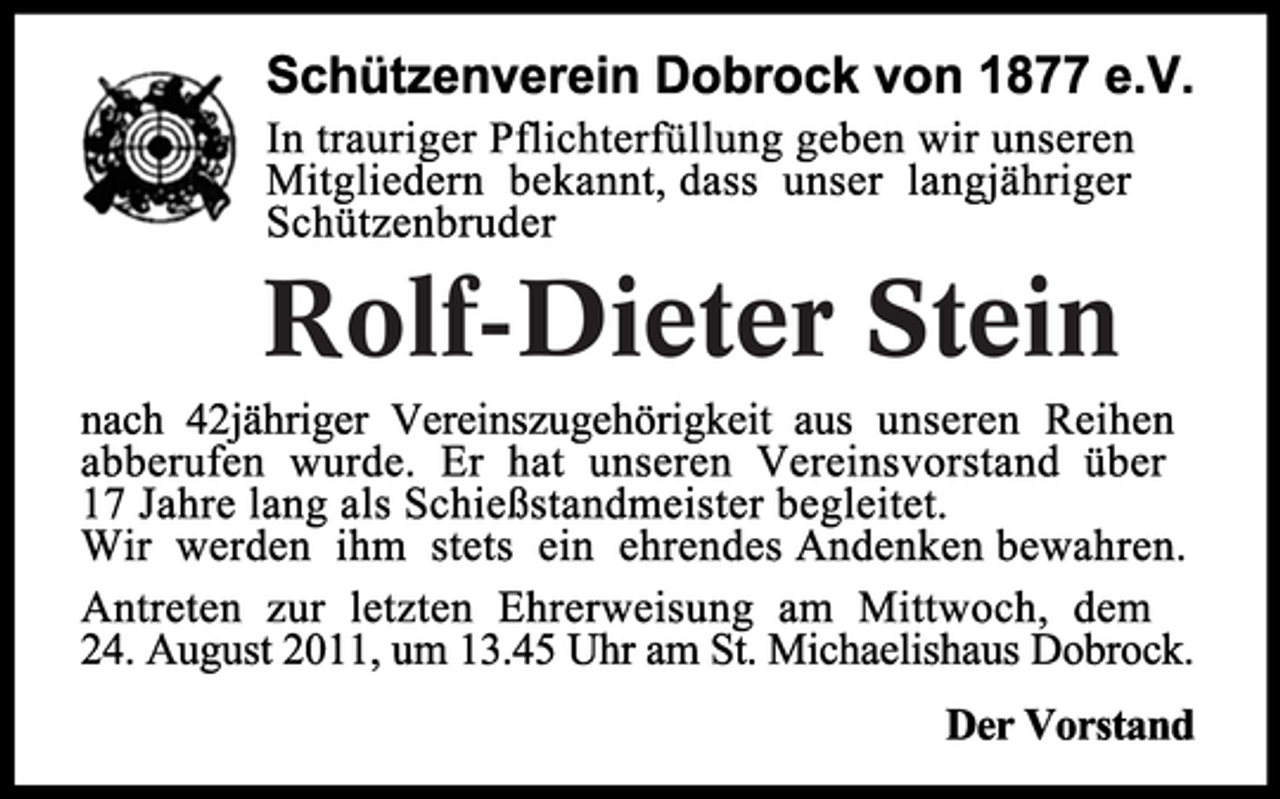 <p>Rolf-Dieter Stein</p>