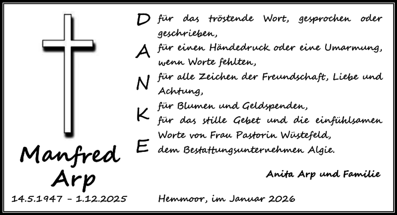 <p>D</p><p>da</p><p>H n e<br />W</p><p>M n e<br />A</p><p>14.5.1947 - 1.12.2025</p><p>u</p><p>l</p><p>A h</p><p>ro</p><p>o<br />F</p><p>n</p><p>da</p><p>s</p><p>v</p><p>G ld<br />G</p><p>Fr</p><p>Best</p><p>nds h</p><p>e</p><p>Past<br />ng</p><p>n</p><p>o</p><p>Um</p><p>n ,</p><p>, L</p><p>n</p><p>mo</p><p>,</p><p>J</p><p>,</p><p>n</p><p>n</p><p>u</p><p>ls</p><p>Wüs e l ,</p><p>n</p><p>Al<br />A it</p><p>H</p><p>e</p><p>n ,</p><p>B<br />W</p><p>,</p><p>,</p><p>Z i</p><p>K<br />E</p><p>W</p><p>,</p><p>A<br />N</p><p>rös n</p><p>es</p><p>2026</p><p>A</p><p>.<br />n</p><p>F</p>