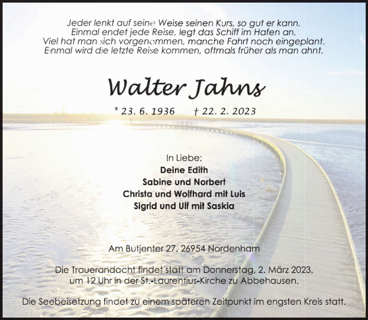 <p>Jeder lenkt auf seine<br />eW<br />Einmal endet jede Reise,<br />Viel hat man sich vorgeno<br />ommen,<br />Eiinmal wird diie letzte Reisse komm</p><p>*</p><p>.</p>