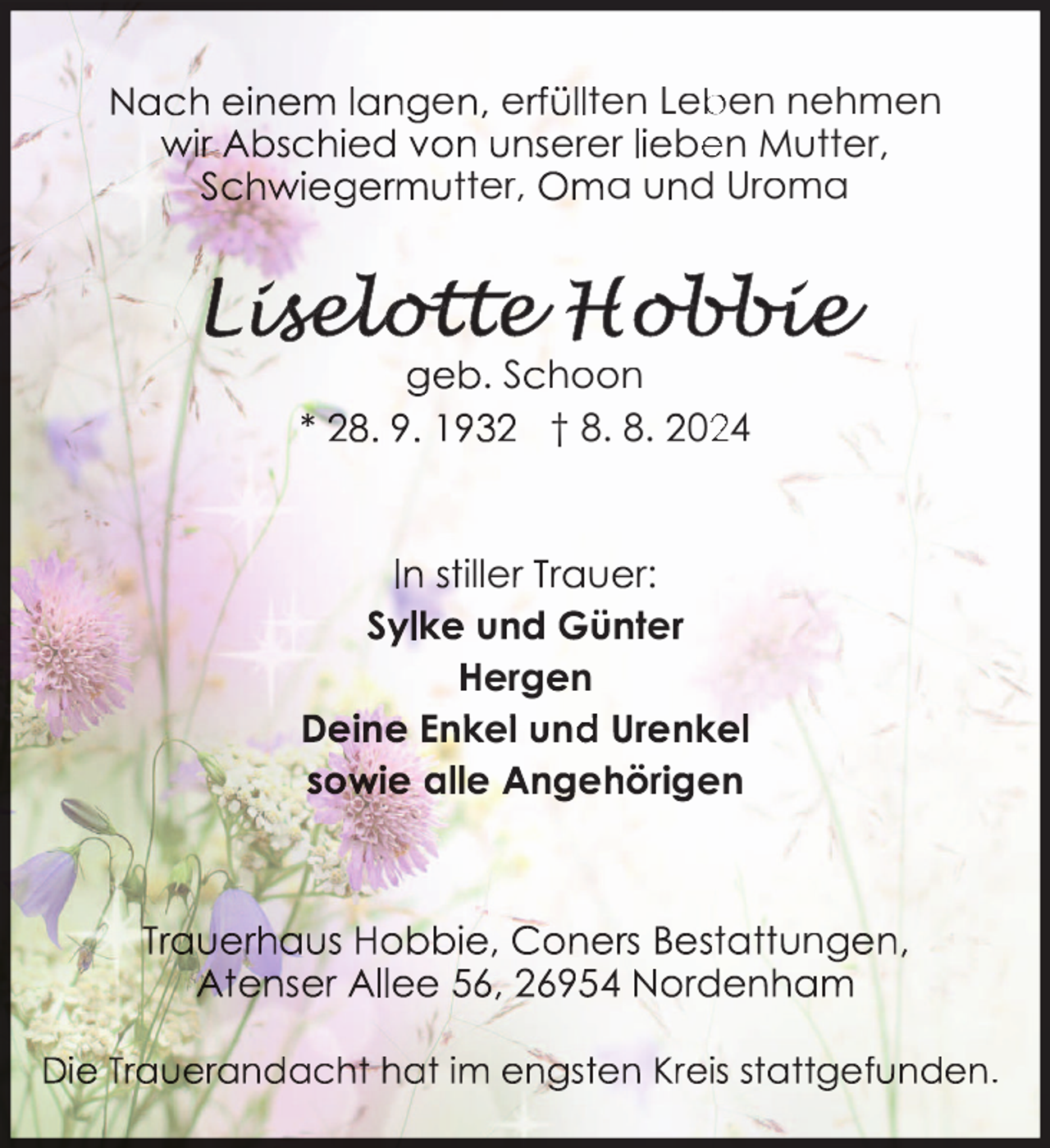 <p>e</p>
<p>e</p>
<p>ten Leb<br />ben nehmen<br />erer be<br />en Mutter,<br />ter,<br />a u d Uroma</p>
<p>. S hoon<br />† 8. 8. 04<br />ille r u r:<br />u<br />te<br />erg n<br />E kel nd<br />k<br />en</p>
<p>t</p>
<p>n<br />.</p>
