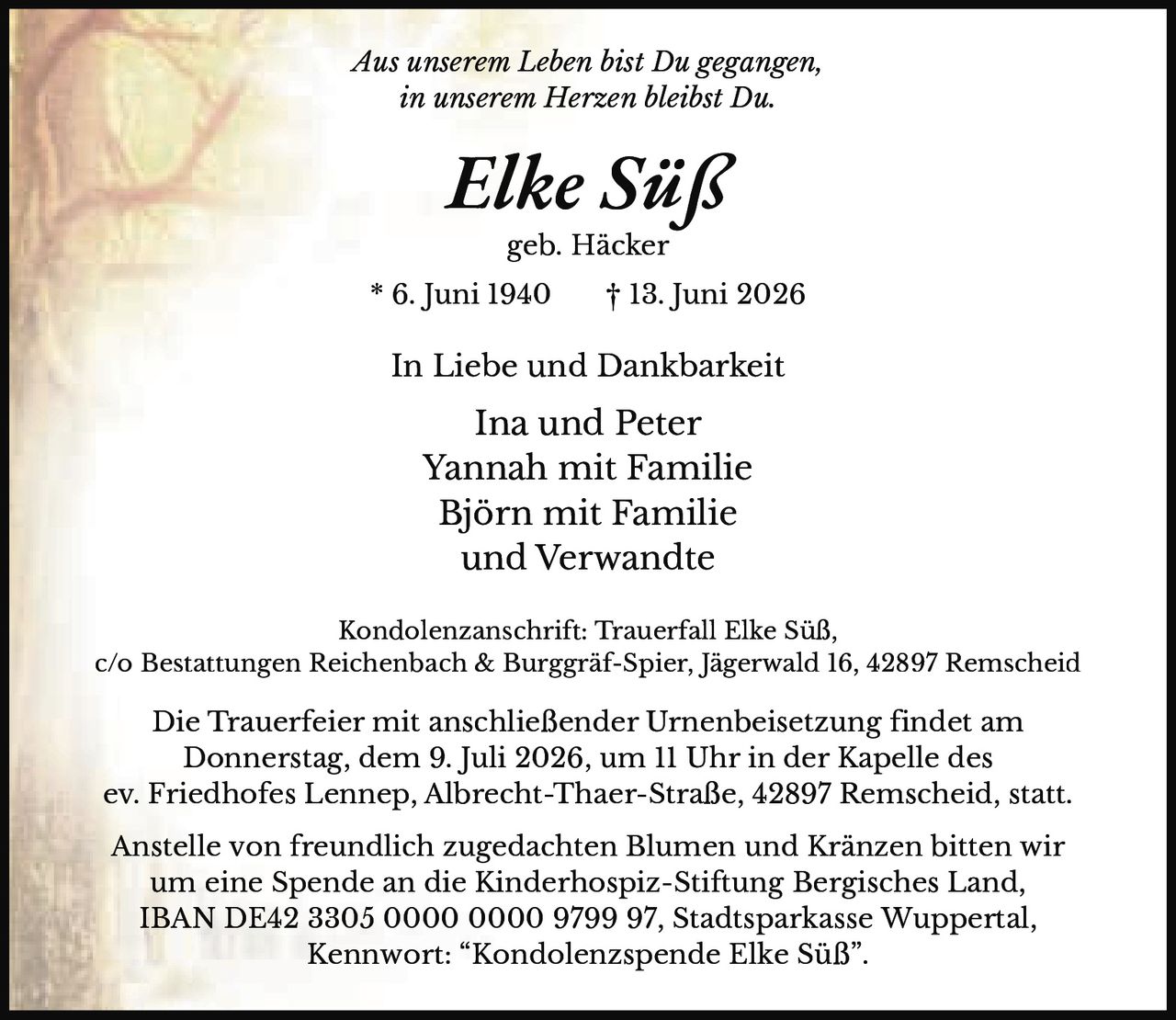 Ankündigung