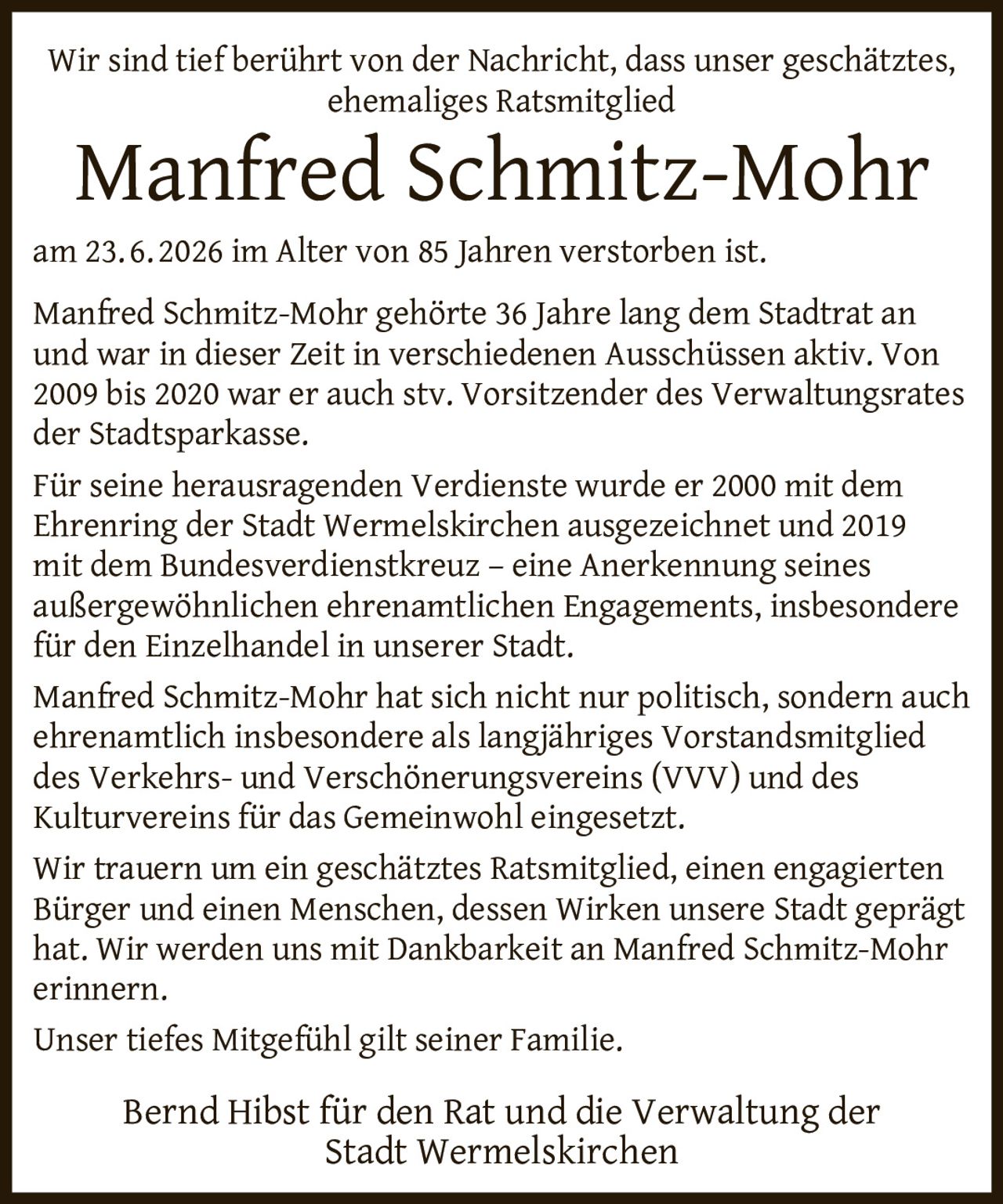 Ankündigung