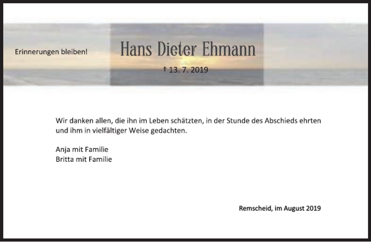 <p>Remscheid, im August 2019</p>