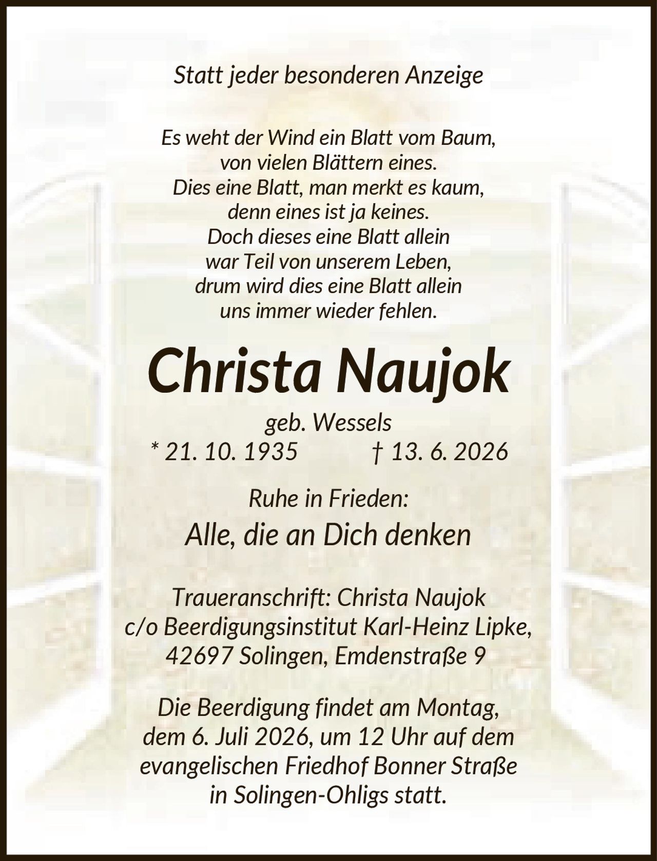 Ankündigung