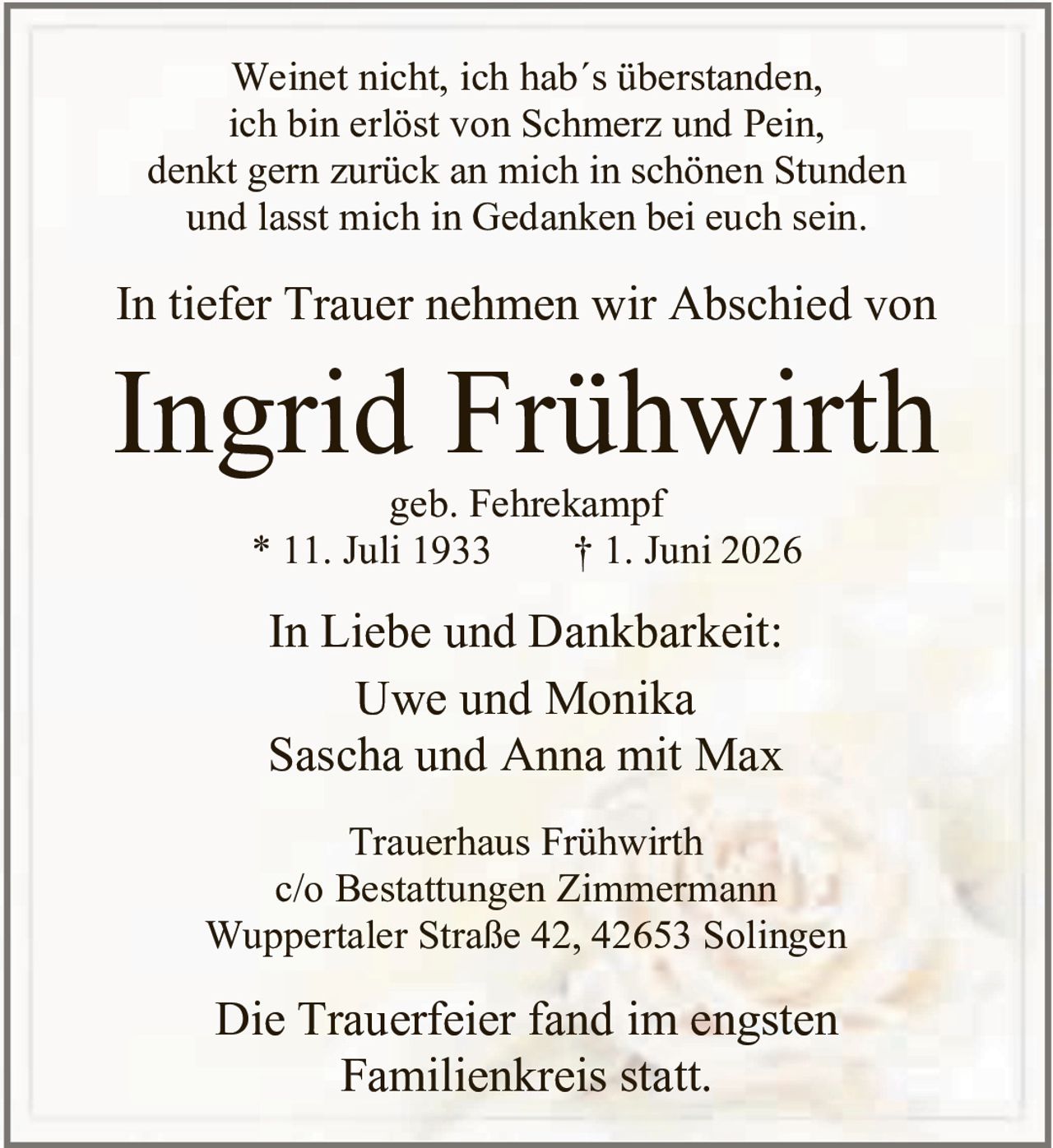 Ankündigung