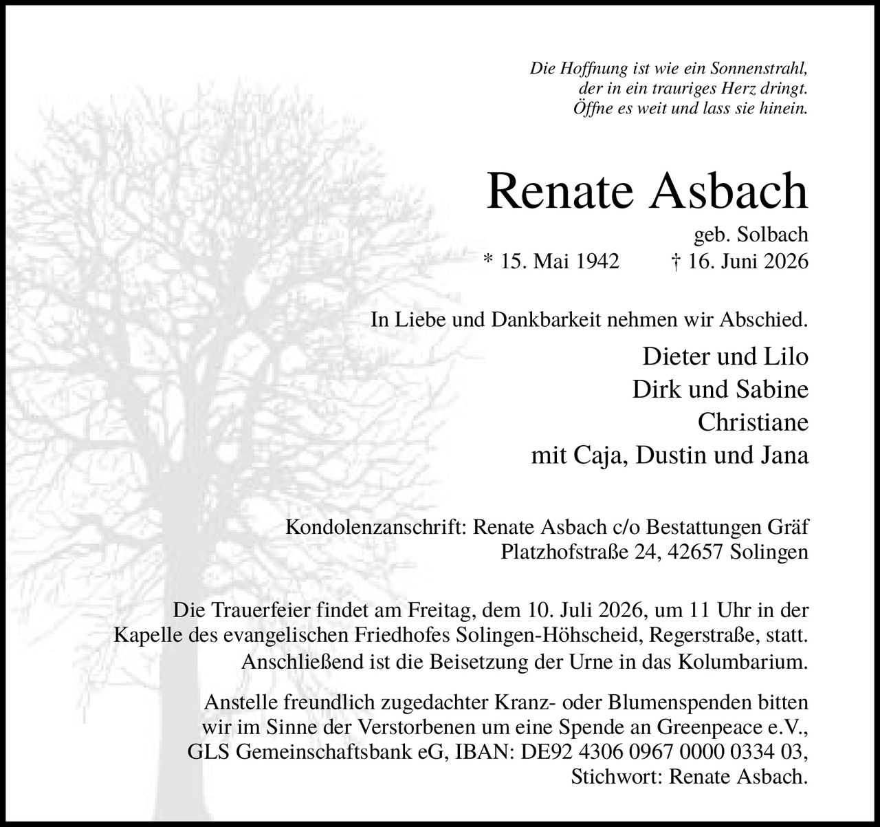Ankündigung
