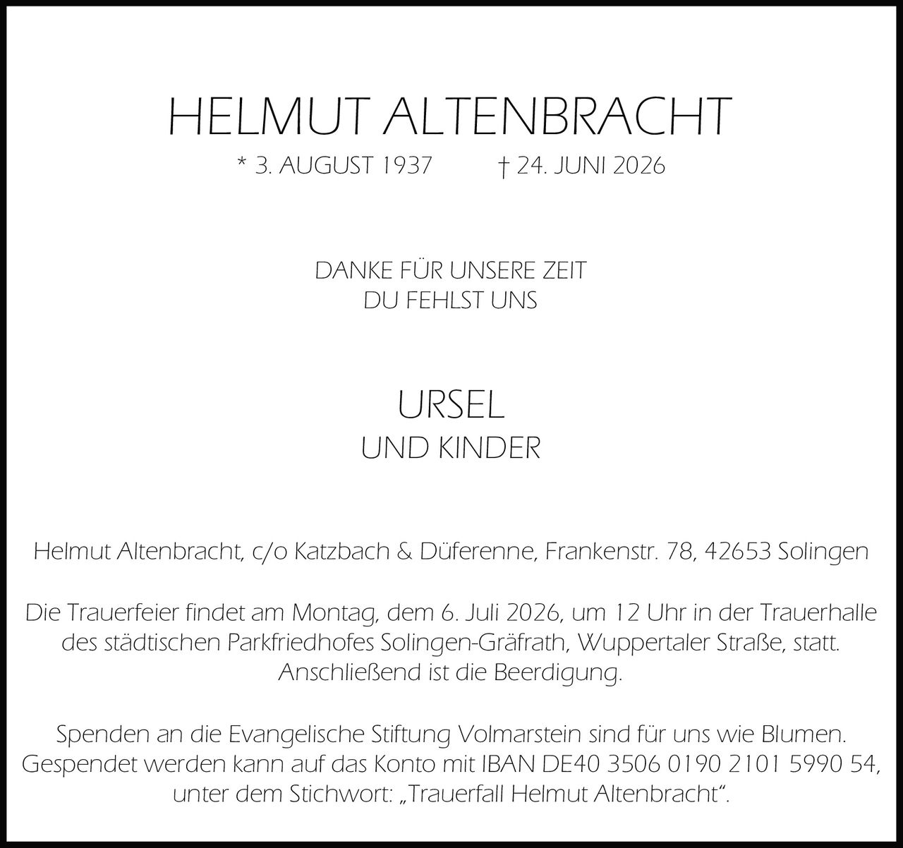 Ankündigung
