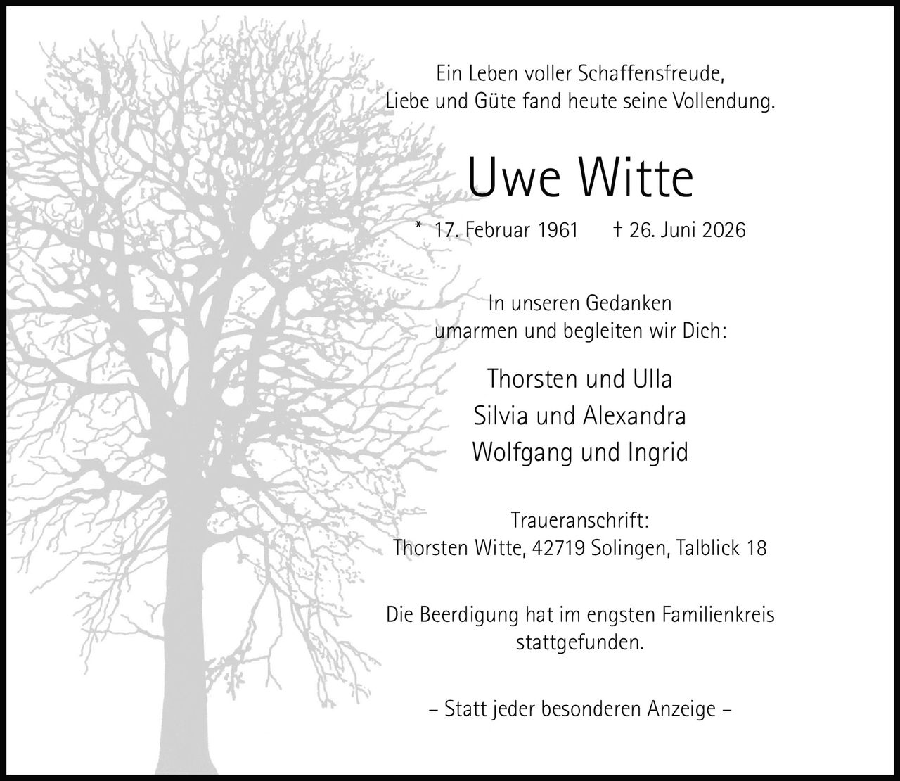 Announcement