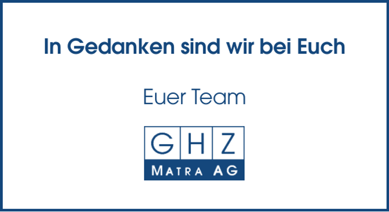 <p>In Gedanken sind wir bei Euch<br />Euer Team</p>