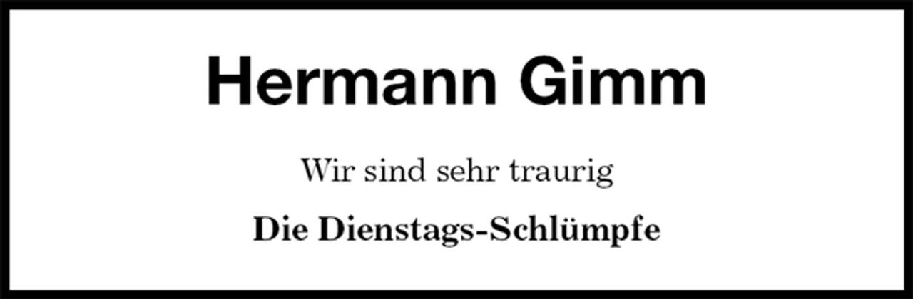 <p>Hermann Gimm<br />Wir sind sehr traurig</p><p>Die Dienstags-Schlümpfe</p>