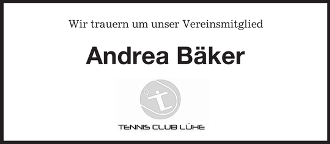 <p>Wir trauern um unser Vereinsmitglied</p><p>Andrea Bäker</p>