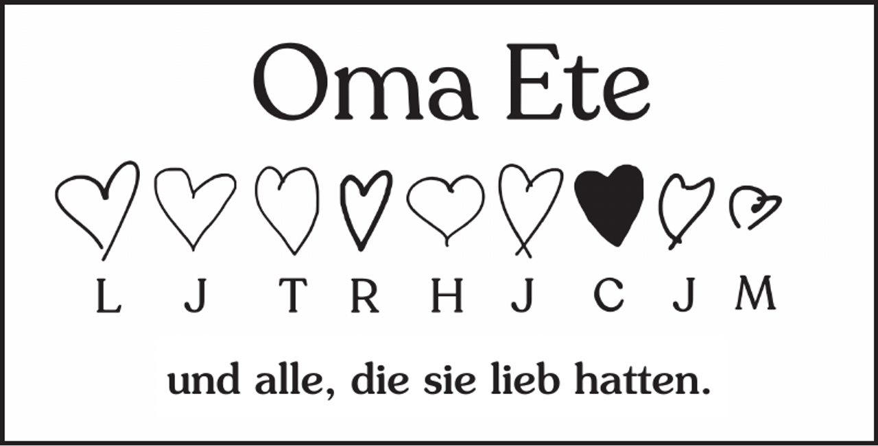 <p>und alle, die sie lieb hatten.</p>