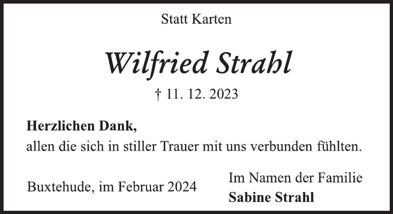 <p>Statt Karten<br />Wilfried Strahl</p>